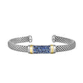 Sterling 18KY Sapphire Cuff