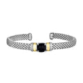 Sterling 18KY Black Onyx Cuff