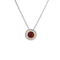 Sterling 18KY Garnet Pendant