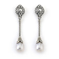 Pearl Sterling Silver Drop Earrings