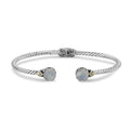 Moonstone Sterling Silver Bangle Bracelet
