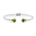 Peridot Sterling Silver Bangle Bracelet