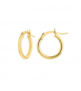 Gold Hoops: Essential 2x15mm Earrings