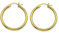 10KY 25MM GOLD HOPP EARRINGS