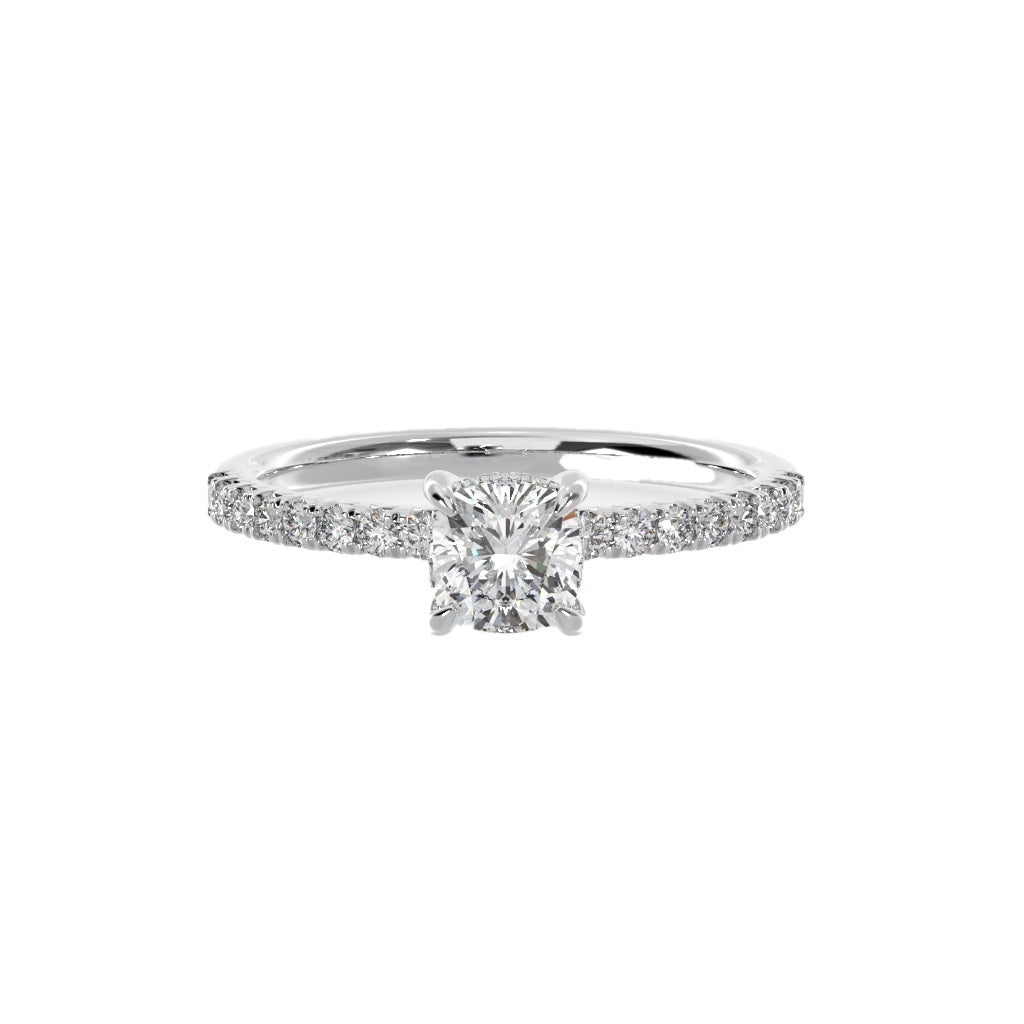 1CTW Cushion Lab Grown Diamond Ring
