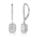 1CTW Lab Grown Emerald Cut Diamond Earrings