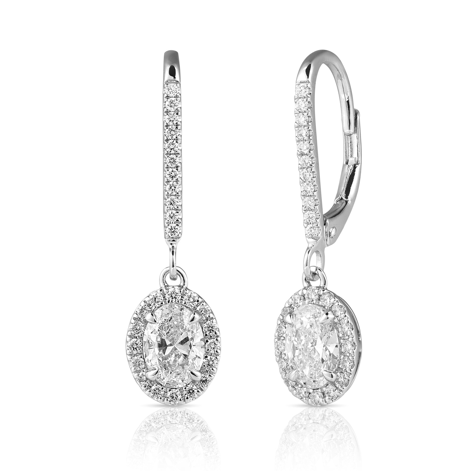 1CTW Oval Lab Grown Earrings