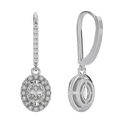2CTW Oval Lab Grown Diamond Earrings