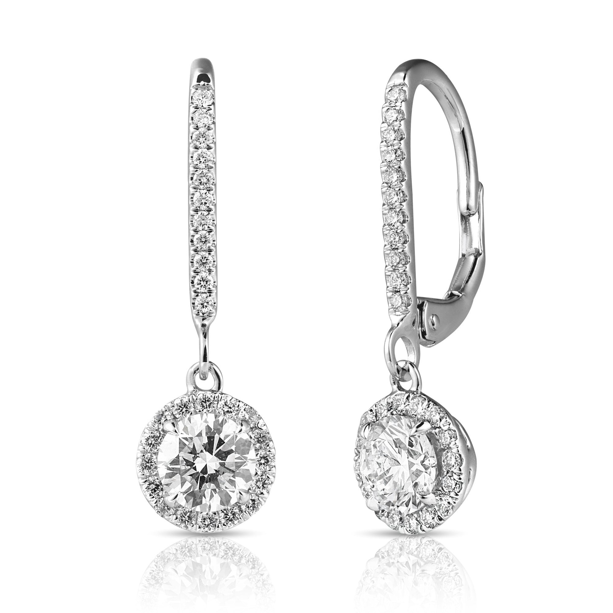 1CTW Round Lab Grown Diamond Earrings