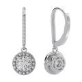 2CTW Round Lab Grown Diamond Earrings