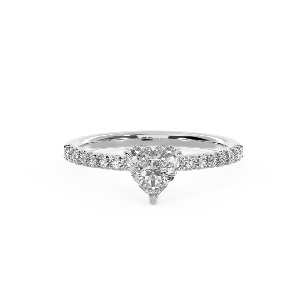 1CTW Heart Lab Grown Diamond Ring