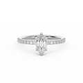 1CTW Marquise Lab Grown Diamond Hidden Halo Ring