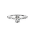 1CTW Oval Lab Grown Hidden Halo Ring