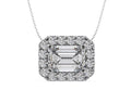 1CTW Lab Grown Emerald Cut Pendant