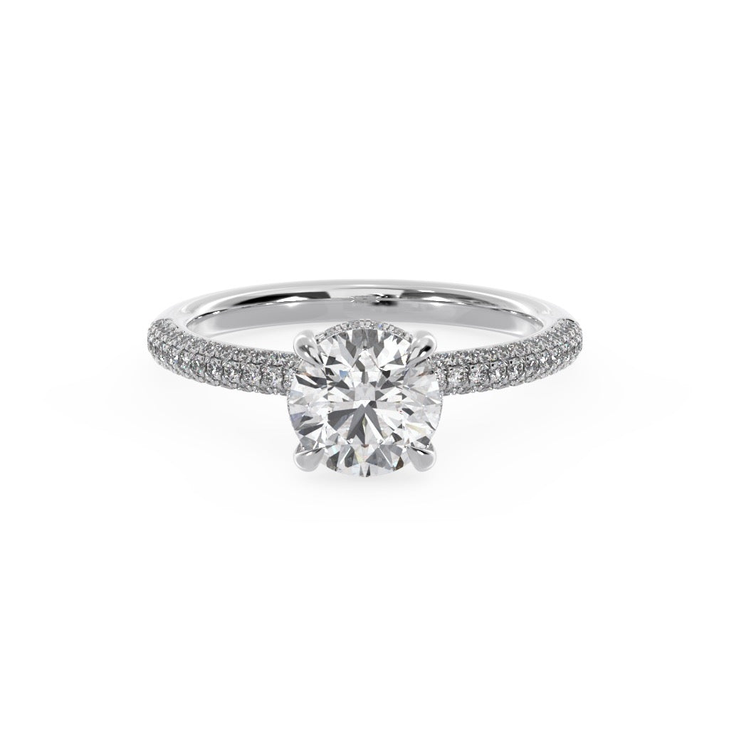 1.50CTW Round Lab Grown Hidden Halo Solitaire