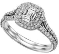 Double Halo Engagement Ring