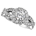 Diamond Engagement Setting 0.63 ctw 14K White Gold