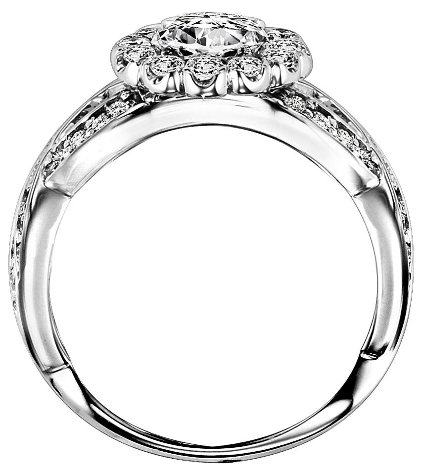 Diamond Engagement Setting 0.63 ctw 14K White Gold
