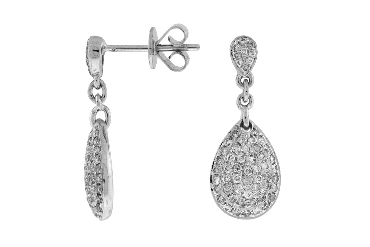 14KW Pear Diamond Earrings