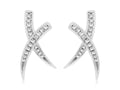 14KW X Style Diamond Earrings