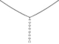 14KW Gold 0.26 CTW Linear Baguette Diamond Necklace