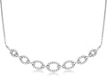 14KW Diamond Oval Link Necklace .25CTW