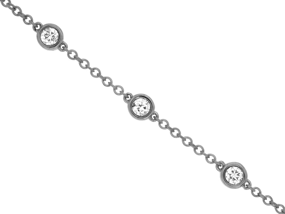 Radiant 14K WG .50CTW Diamond Station Bracelet