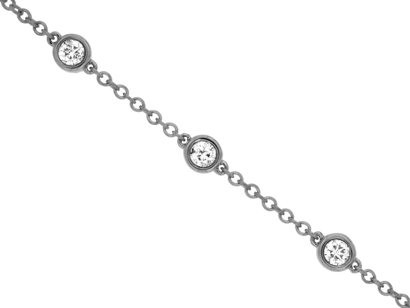 Radiant 14K WG .50CTW Diamond Station Bracelet