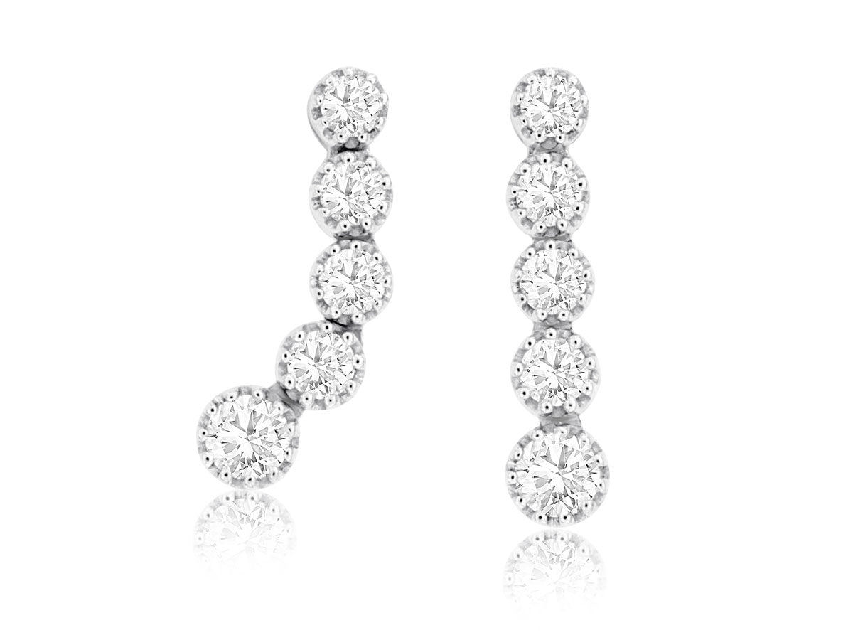 Elegant 14KW 0.30 CTW Diamond Dangle Earrings