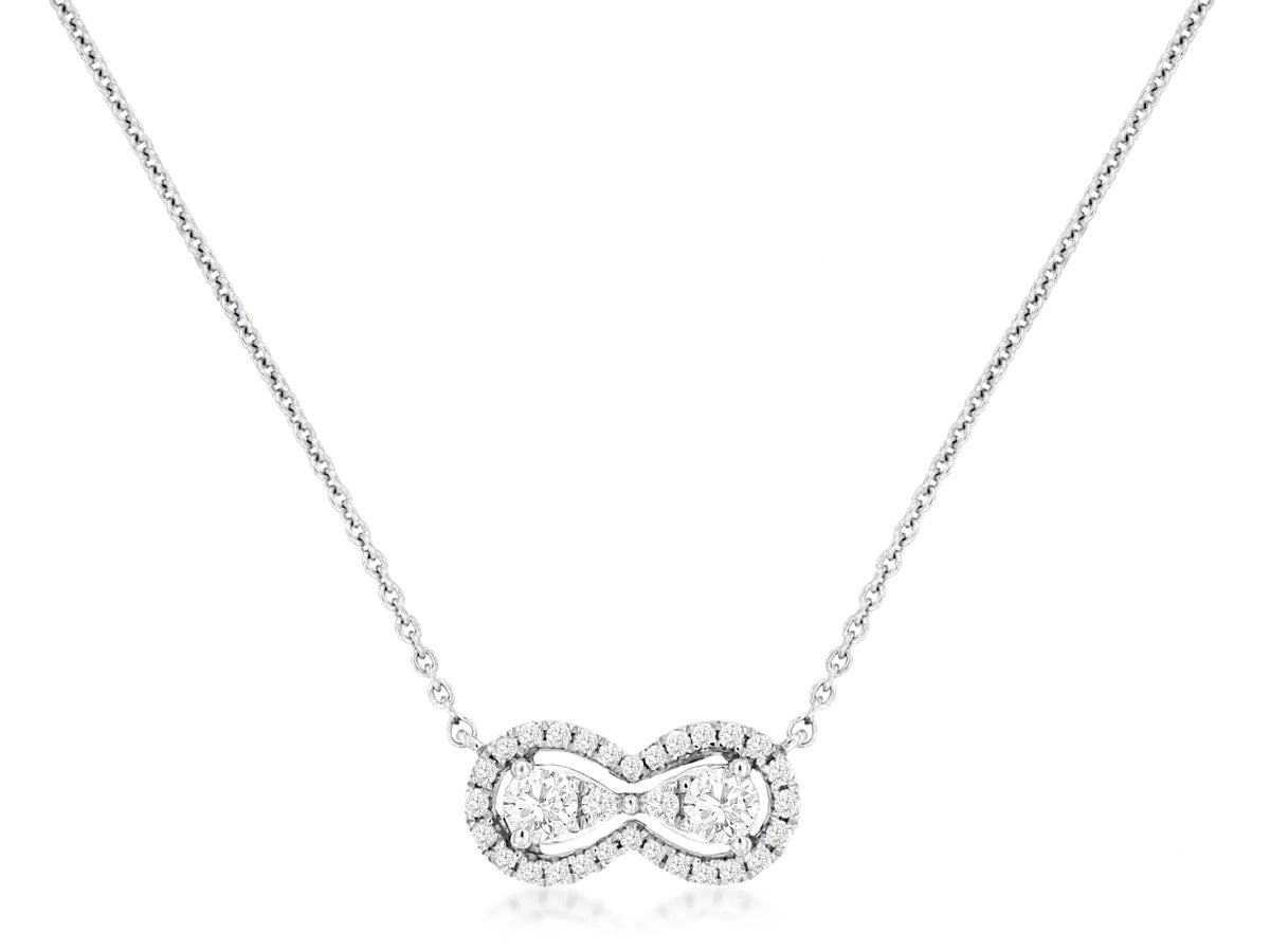 14KW Infinity Diamond Necklace .21 CTW