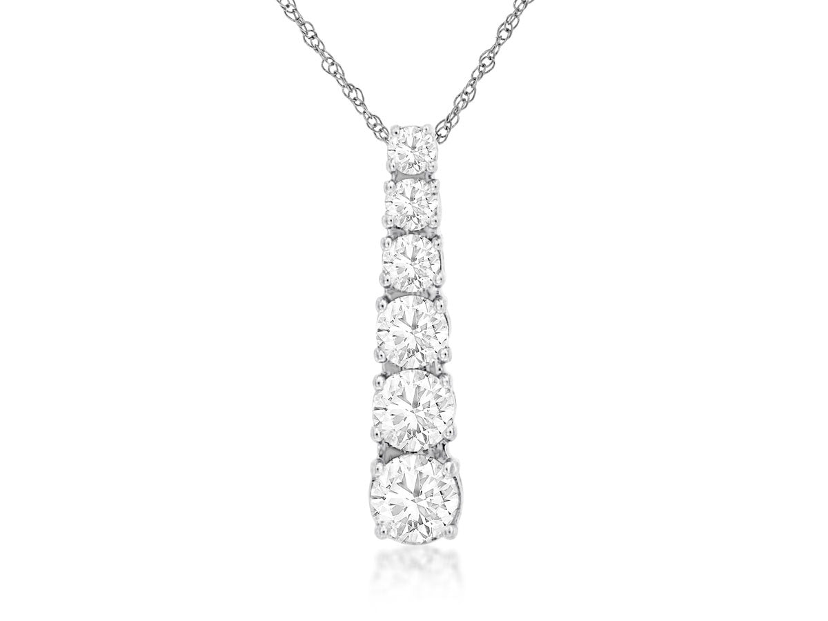 14KW .60CTW Graduating Pendant