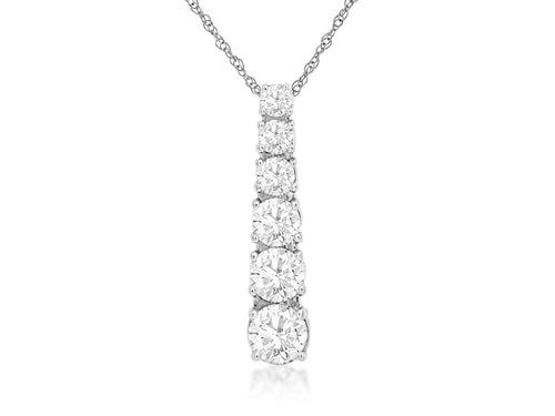 14KW .60CTW Graduating Pendant