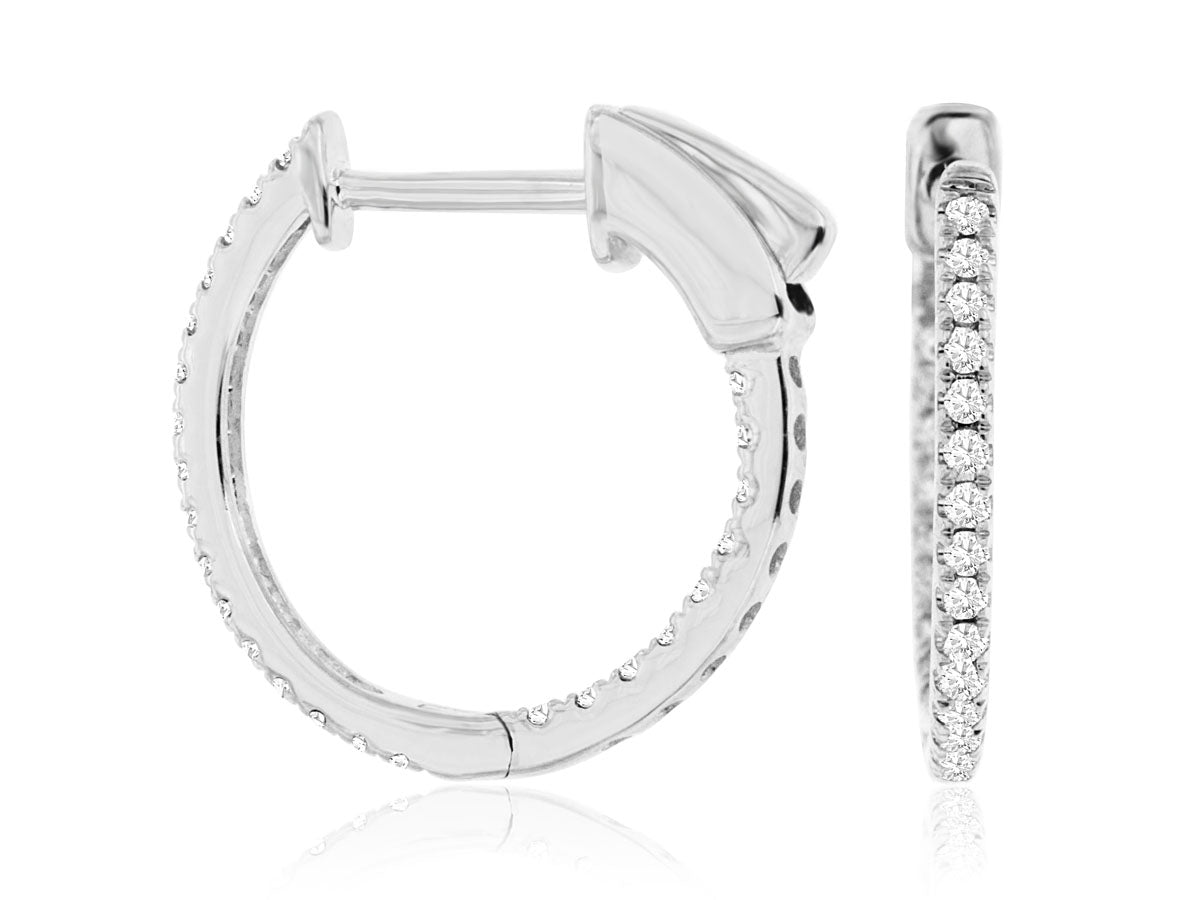 14KW .25 CTW Diamond Hoops