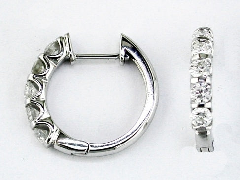14KW Diamond Hoop Earrings