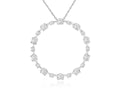 14K White Gold 0.25CTW Diamond Circle Pendant