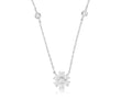 Radiant Floral 14K White Gold Diamond .82CTW