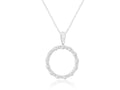 14KW Gold  0.50CTW Diamond Circle Necklace
