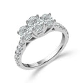 1.50 Carat Total Weight Oval Ring